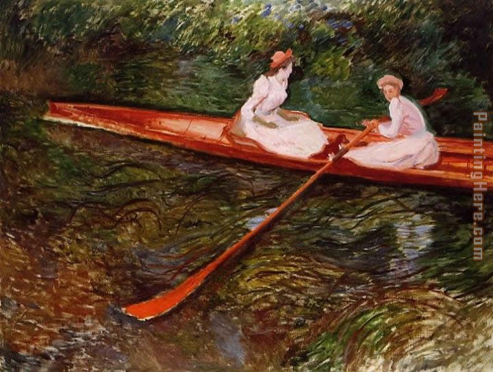 The Pink Skiff painting - Claude Monet The Pink Skiff art painting